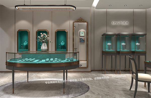 金宥福珠宝店设计|轻奢复古