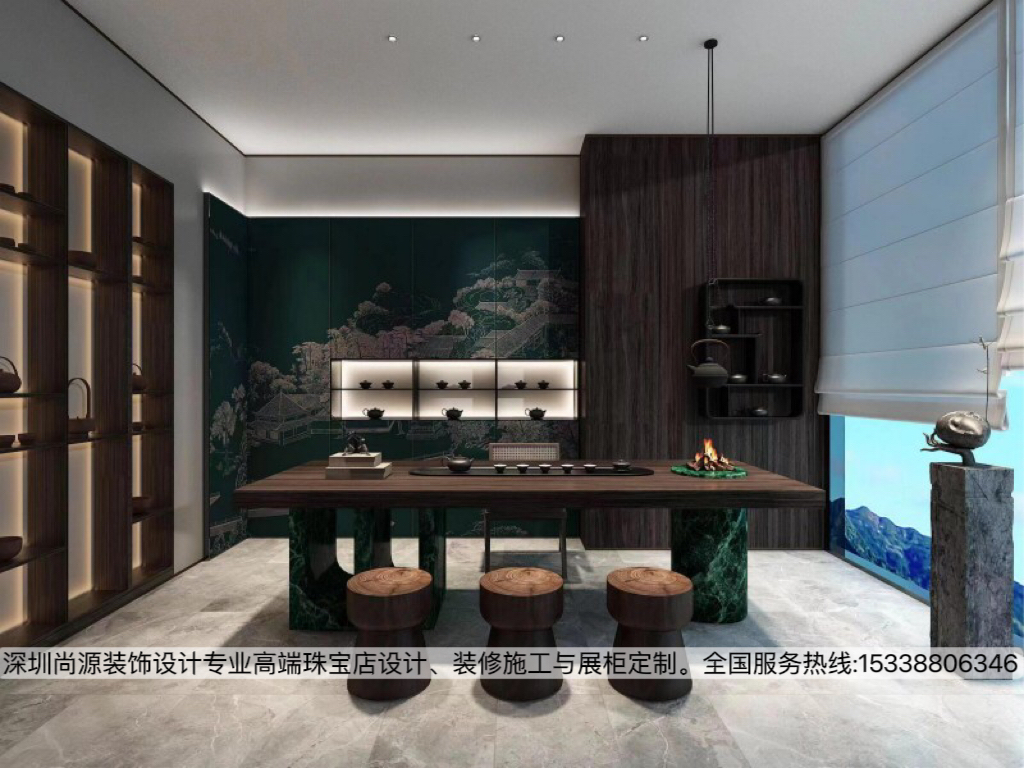 深圳水贝雅宝源珠宝店设计|新中式风第二版