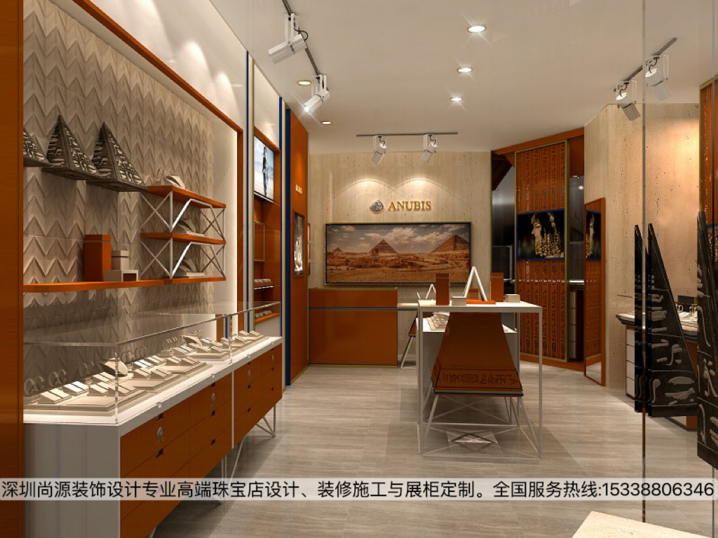 深圳尚源装饰设计埃及元素珠宝店设计内部展示15338806346.jpg